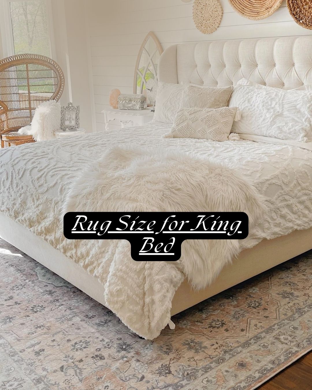 rug size for king bed